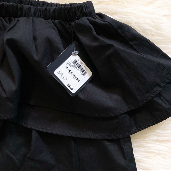 Halogen Black One Off Shoulder Ruffle Top Size S - Picture 6 of 8